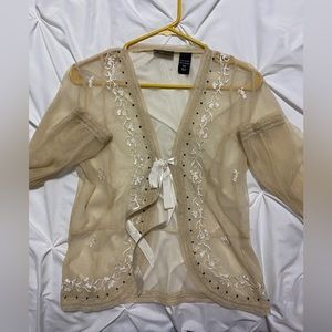 New York & Company XS Sheer Cardigan